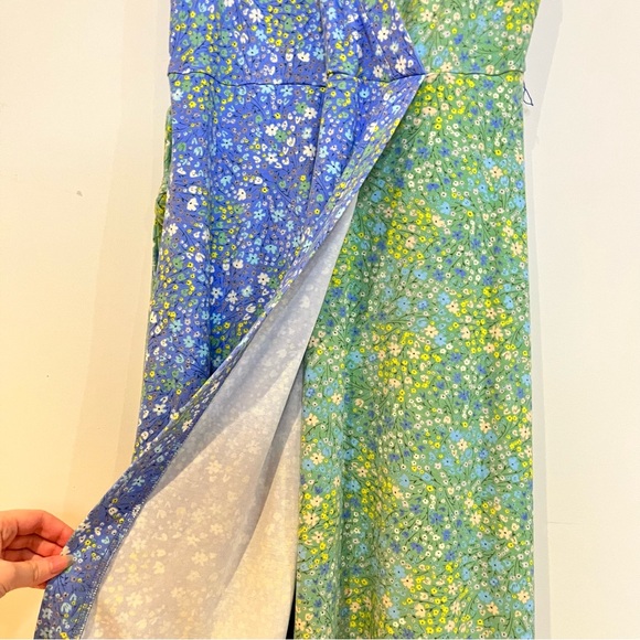 Isaac Mizrahi live blue and Green Flowers dress - Picture 6 of 8